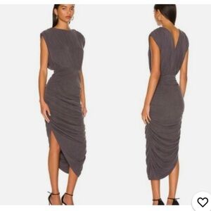Elegant Backless Gray Dress